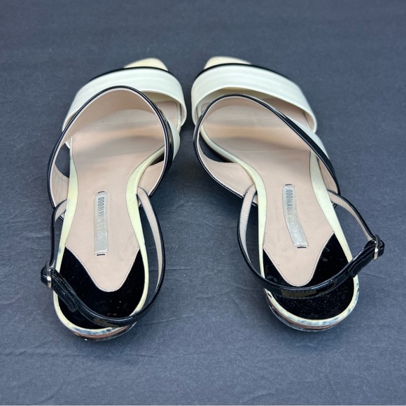 Nicholas Kirkwood Black and Cream Sandals US 7.5 EU 38 Leather Made In Italy - Picture 8 of 8